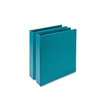 Samsill Earths Choice 1.5 3-Ring View Binder, Teal, 2/Pack (SAMMP286577)