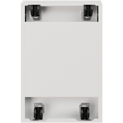 Lorell SOHO 2-Drawer Mobile Vertical File Cabinet, Letter Size, Lockable, 20"H x 15"W x 27.8"D, White (LLR03103)