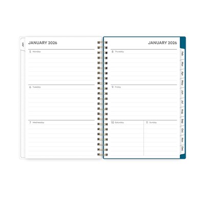 2026 Blue Sky Bakah 5" x 8"  Weekly & Monthly Planner, Plastic Cover, Multicolored (137260-26)