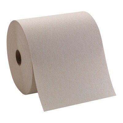 Pacific Blue Basic Recycled Hardwound Paper Towels, 1-ply, 800 ft./Roll, 6 Rolls/Carton (26301)