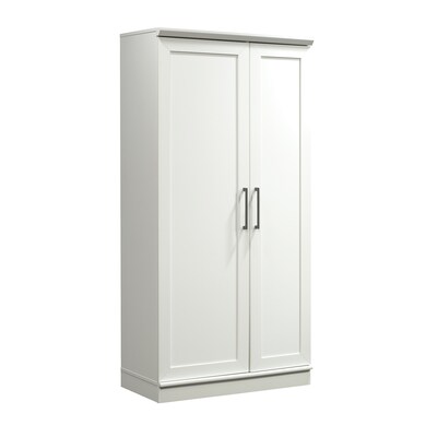 Sauder HomePlus 71H Storage Cabinet with 12 Shelves, Soft White (422427)