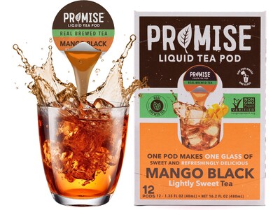 Java House Promise Real Brewed Mango Black Tea Pods, 12/Carton (FC900T30)