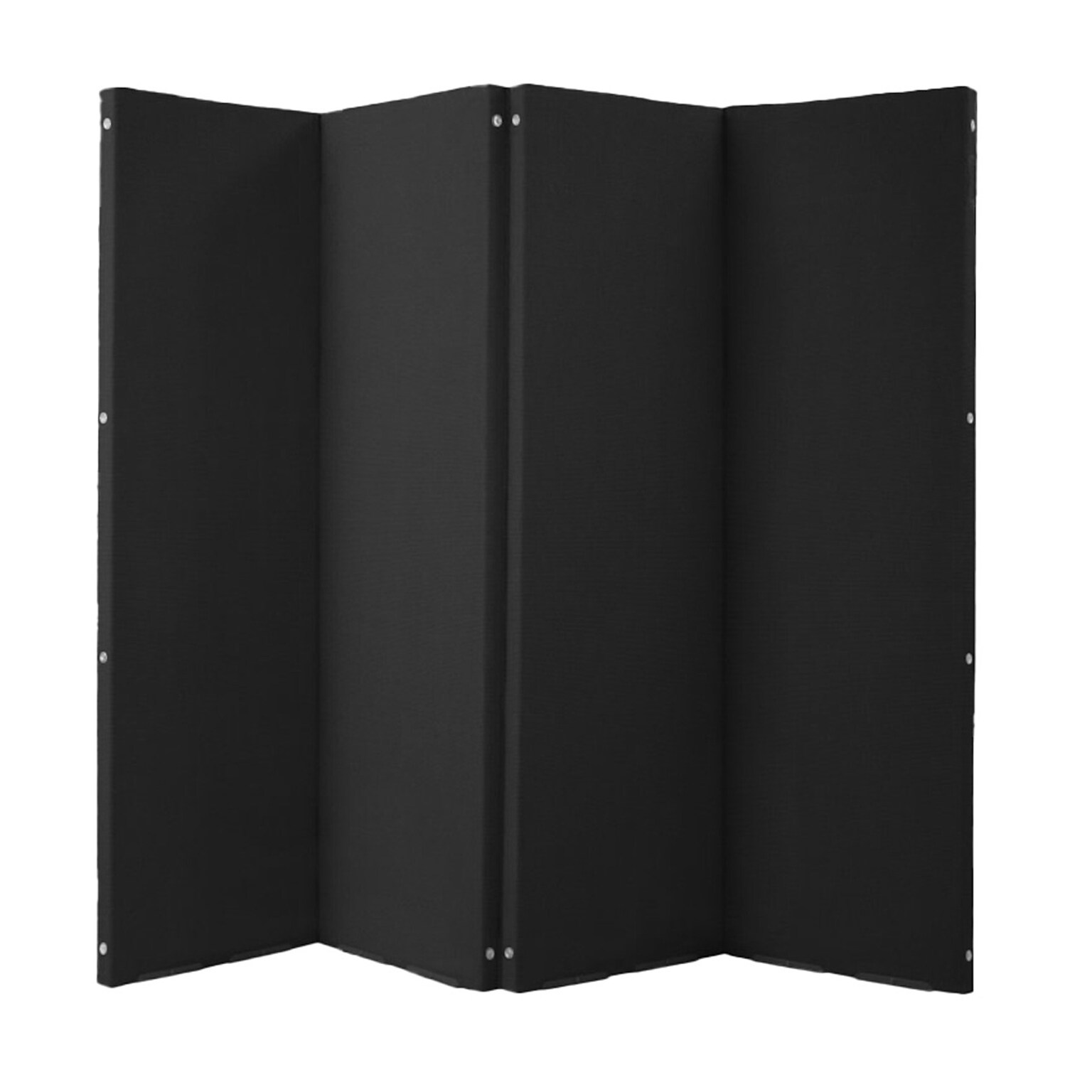 Versare VersaFold 4-Panel Folding Room Divider, 78H x 96W, Black Fabric (DS1723004-1)