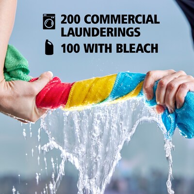 HYGEN r-40 Recycled Microfiber Cleaning Cloths, 16" x 16", Red, 24/Pack (1820581)