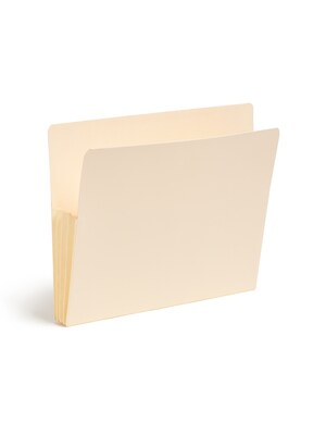 Smead® End Tab File Pocket, Reinforced Straight-Cut Tab, 3-1/2" Expansion, Fully-Lined Gusset, Letter Size, Manila (75164)