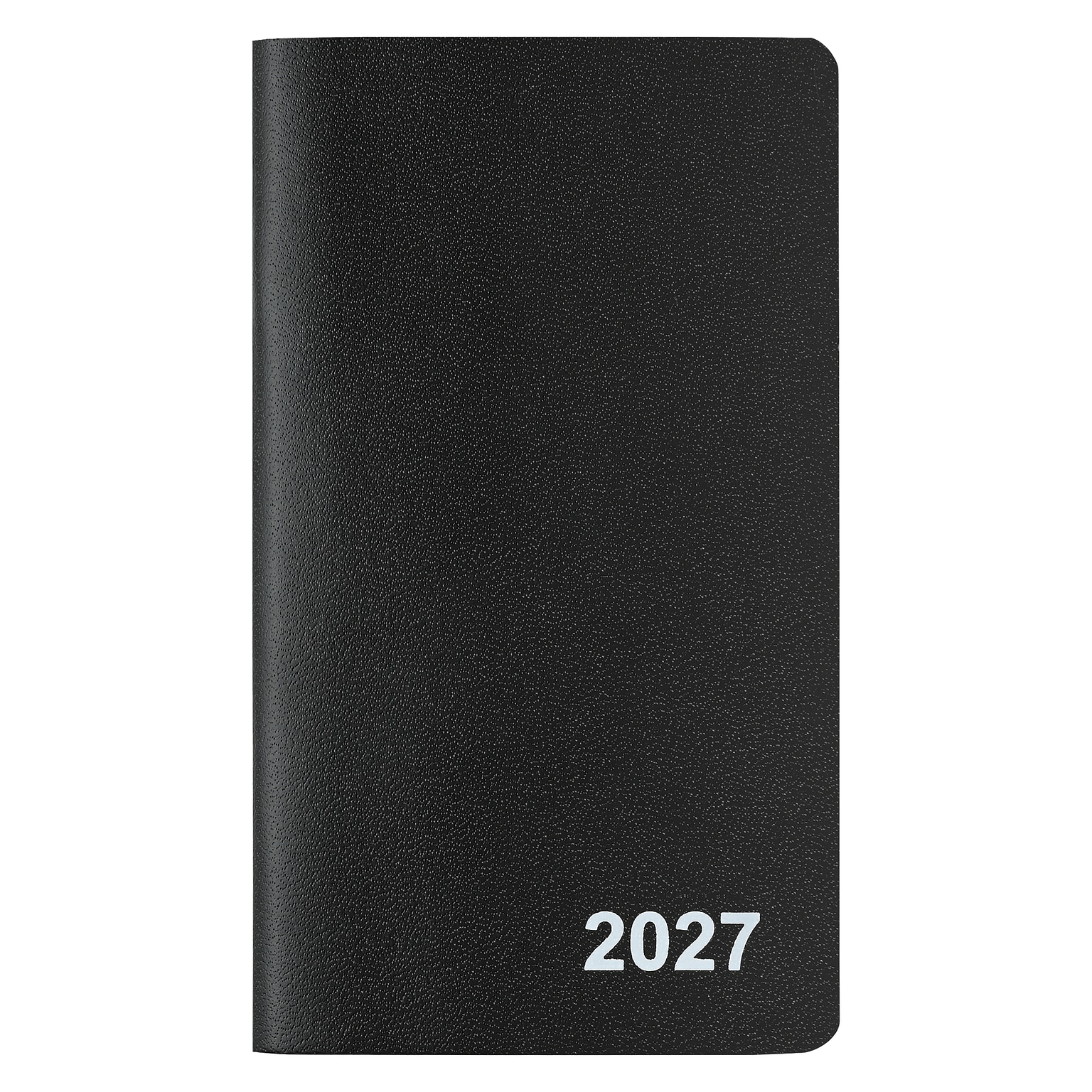 2027 Staples 3.63 x 6.38 Weekly & Monthly Planner, Faux Leather Cover, Black (ST12937-27)
