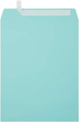JAM Paper Self Seal Catalog Envelope, 10 x 13, Aqua Blue, 100/Pack (31287539d)