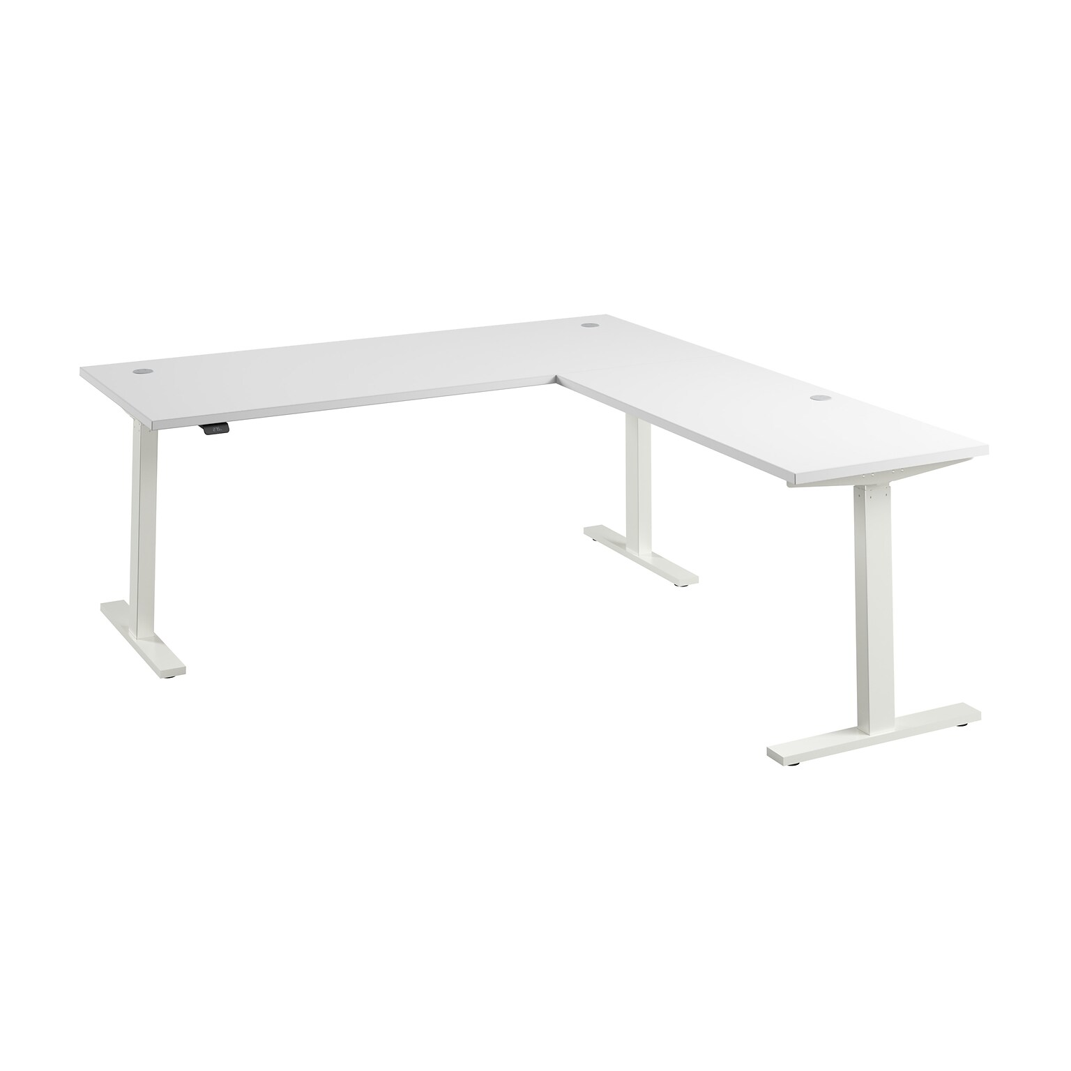 Bush Business Furniture Move 60 Series 72W L Shaped Adjustable Standing Desk, White (M6SL7278WHWK)