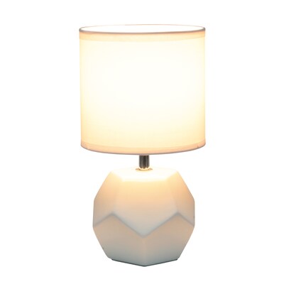 Simple Designs 10.24 LED Table Lamp, White (LT2065-WHT)