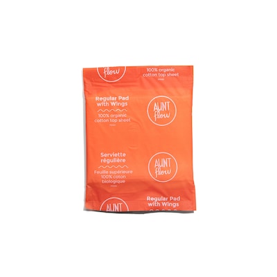 Aunt Flow Regular Cotton Maxi Pads with Wings, 36/Box (PADS-ORG-CMR-36)