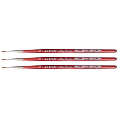 da Vinci COSMOTOP-SPIN Watercolor Synthetic Silkpainting Round Brush, 3 /Pack (DVXVA5580N3-3)