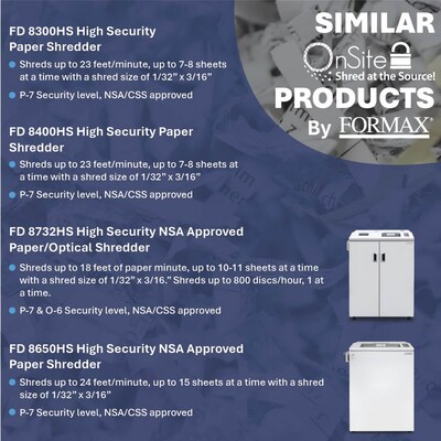 Formax 8500HS 5-Sheet Cross-Cut High-Security Office Shredder (FD8500HS)