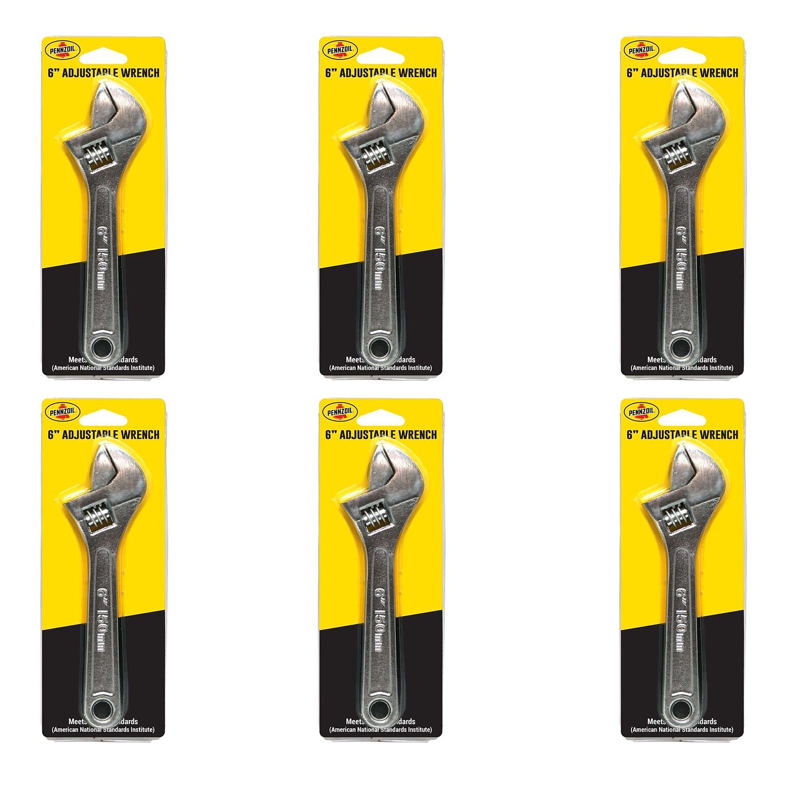 Pennzoil 6 Adjustable Wrench, 6/Pack, 20 Packs/Carton (14722)