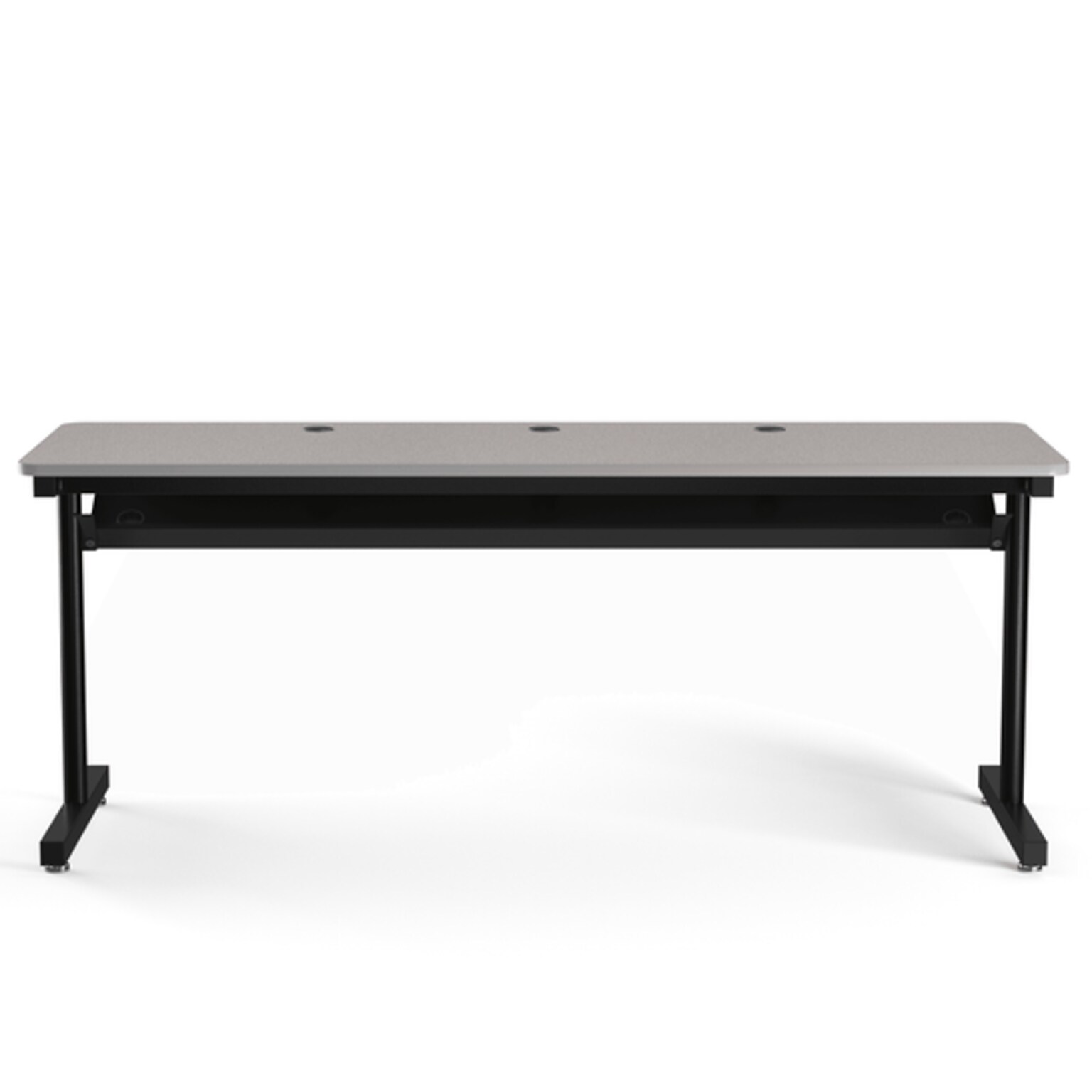 VersaDesk 72W Basic Computer Table, Grey/Black (BCT7224-BG)