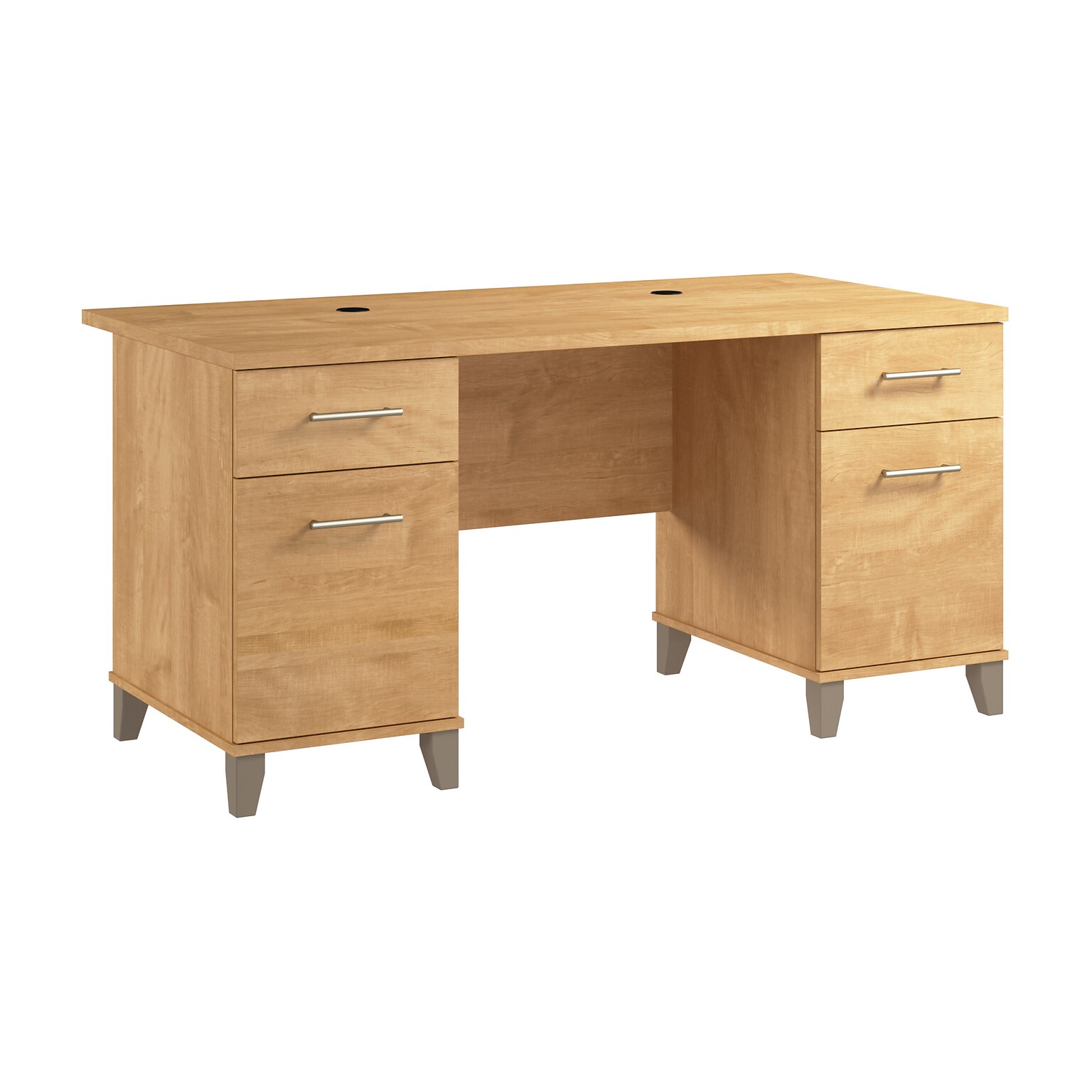 Bush Home Somerset 60 W Office Computer Desk with Drawers, Maple Cross (WC81428K)