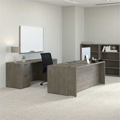 Lorell Prominence 2.0 Double-Pedestal Credenza (LLRPC2466GE)