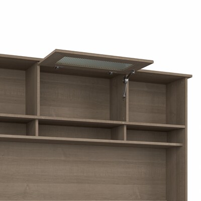 Bush Furniture Cabot 60"W Desktop Hutch, Ash Gray (WC31231)