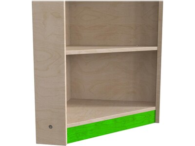 Flash Furniture Bright Beginnings Kids' 2-Tier Corner Kitchen Cabinet, Brown/Green (MK-ME03553-GG)