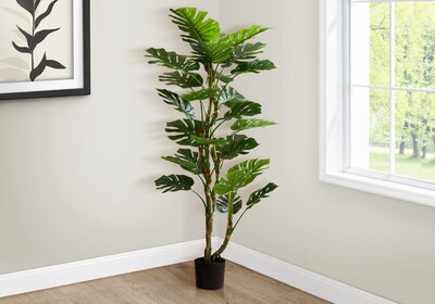Monarch Specialties Inc. 61" Artificial Monstera Tree in Pot (I 9522)