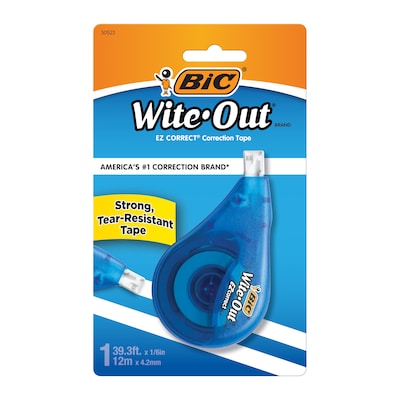 BIC Wite-Out EZ Correct Correction Tape, White (50523/WOTAPP1) | Quill