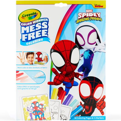 Crayola Color Wonder: Spidey and His Amazing Friends Coloring Book, 18 Pages, 2 Sets/Bundle (BIN752784-2)