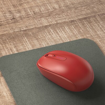 Incase Designed by Microsoft Wireless Mobile 1850 Ambidextrous Optical USB Mouse, Flame Red (U7Z-00031)