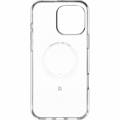 Zagg Luxe Snap MagSafe Phone Case for iPhone 16 Pro Max, Shock Absorbing, Clear (702315013)