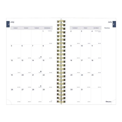 2026-2027 Blueline Academic 8" x 5" Weekly & Monthly Planner, Poly Cover, Splash Raindrops  (CA114PI.01)