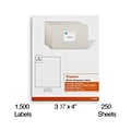 Staples® Laser/Inkjet Shipping Labels, 3 1/3 x 4, White, 6 Labels/Sheet, 250 Sheets/Pack, 1500 Lab