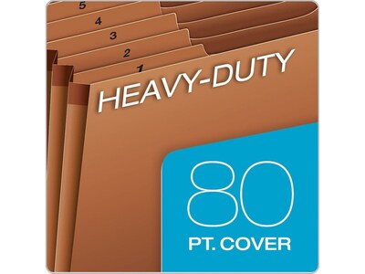 Pendaflex Heavy Duty Reinforced Paper Stock Accordion File, Numerical Index, 31-Pocket, Legal, Brown, Each (R219DHD)
