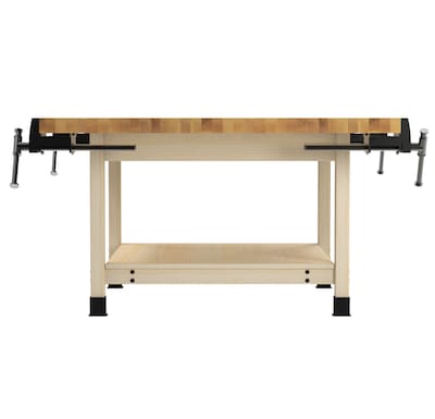 Diversified Woodcrafts Workshop Rectangular Workbench Table, 64" x 54", Light Hardwood (WW4-4V)