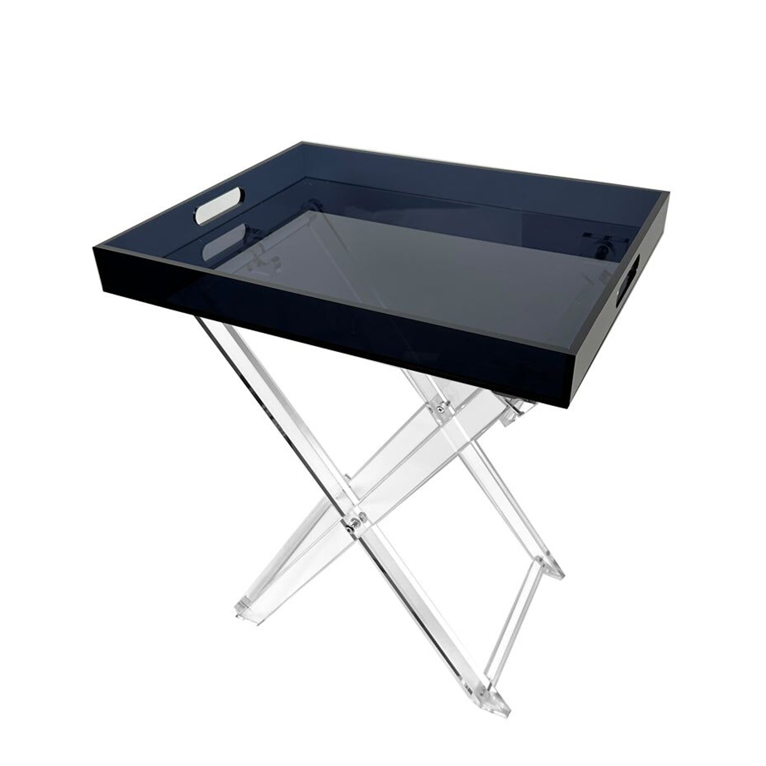 Designstyles Luxurious Acrylic Folding Table, Smoke (DST-AFTSTC)