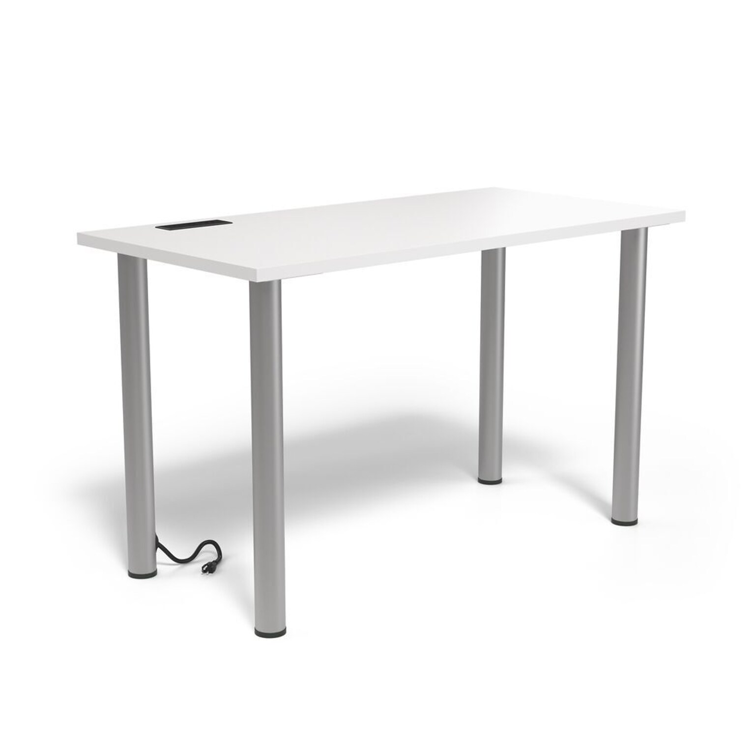Union & Scale™ Essentials 48 Powered Computer and Writing Desk, White (UN56969)