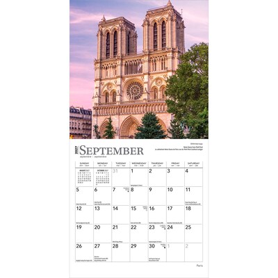 2027 BrownTrout Paris 7" x 7" Monthly Wall Calendar (9798330709687)