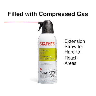 Staples®  Electronics Air Duster, 10 oz., 6/Pack (SPL10ENFR-6)