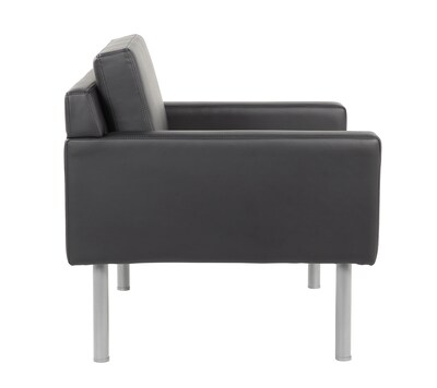 Boss Vinyl Lounge Chair, Black (BR8001AM-BK)