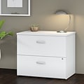 Bush Business Furniture Studio C Lateral File Cabinet, White (SCF136WHSU)