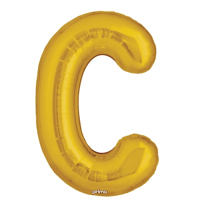 Party City (Air-Filled) 16 C Foil Balloon, Gold, 2/Pack (AM60050216-19)