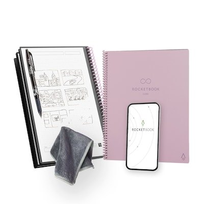 Rocketbook Core Smart Notebook, 6 x 8.8, Pink (CREXDT-ENAM-PNK-01)