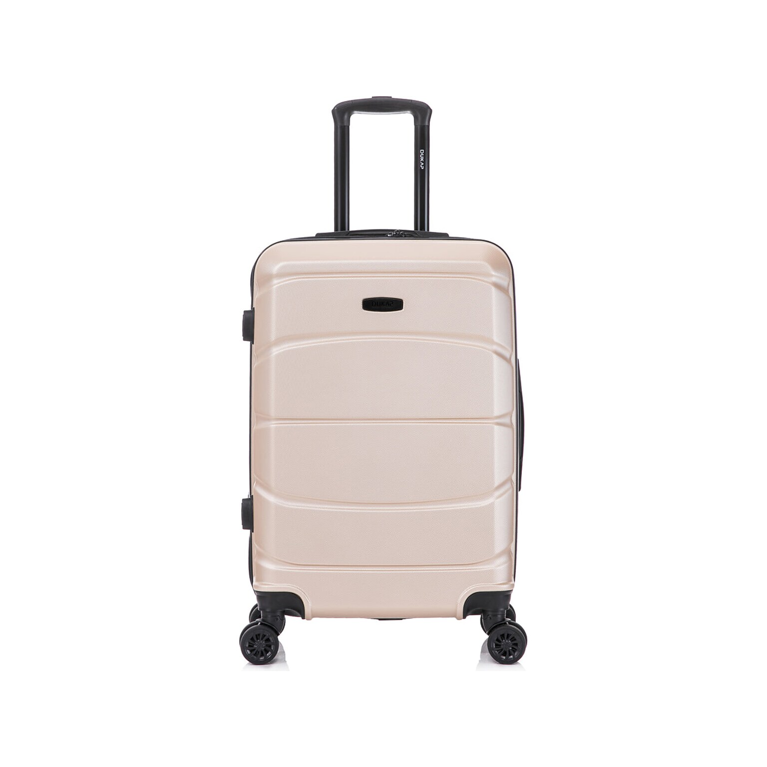 DUKAP Sense 24 Hardside Suitcase, 4-Wheeled Spinner, TSA Checkpoint Friendly, Champagne (DKSEN00M-CHA)