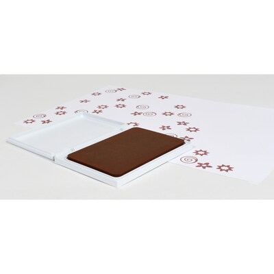 CENTER Washable Foam Stamp Pads, Brown Ink (CE-10032)