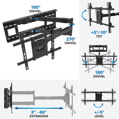 Mount-It! Extending Long Arm TV Mount for 42-70" Displays (MI-372)