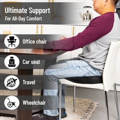 Mind Reader Memory Foam Seat Cushion, Black (SEATMESH-BLK)