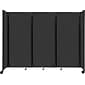 Versare The Room Divider 360 Freestanding Folding Portable Partition, 82"H x 102"W, Black Fabric (1182302)