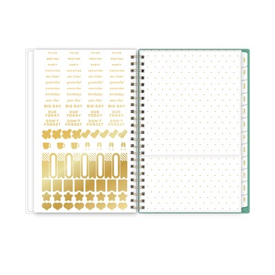 2027 Blue Sky Day Designer Peyton White 5" x 8" Calendar Year Weekly & Monthly Planner, Plastic Cover (103619-27)