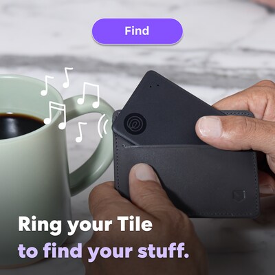 Life360 Tile Starter Pack Bluetooth Trackers, Black, 2/Pack (RE-65012)