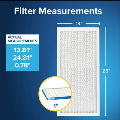 Filtrete High Performance Air Filter, 1900 MPR, 14 x 25 x 1, 4/Carton (UA04-4)