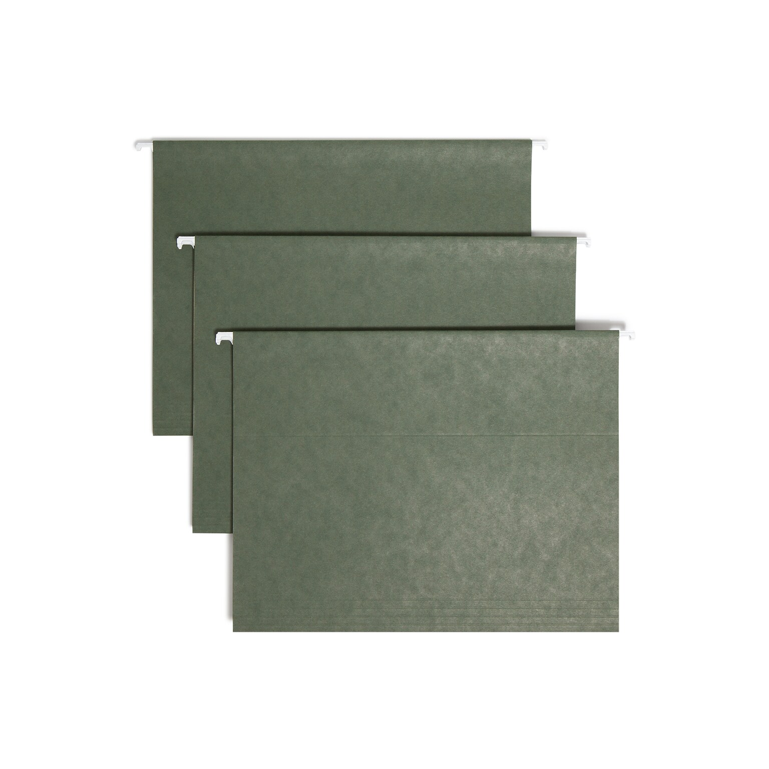 Smead Hanging File Folders, 1/3-Cut Tab, Letter Size, Standard Green, 25/Box (64035)
