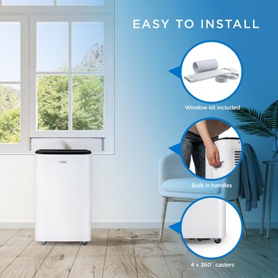 Commercial Cool 115-Volt 12,000 BTU (8,150 BTU DOE) Portable Air Conditioner, with Remote, White (CCP8JW)