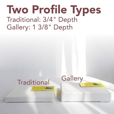 Strathmore 300 Series Primed Gallery Stretched Canvas, 5" x 5", 3/Bundle (STT31405-3)